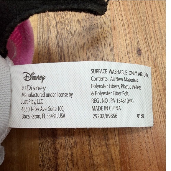 Disney Minnie Mouse Plush Pink Polka Dot Dress Stuffed Animal 10" - Picture 3 of 3